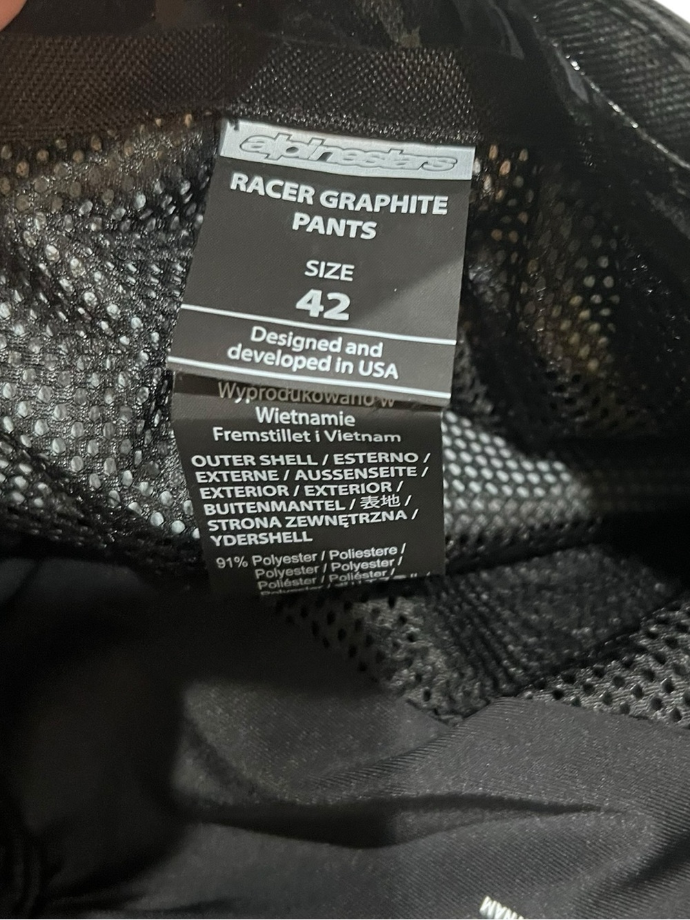 Alpinestars 2023 Racer Graphite Pants MX Motocross Off-Road Riding size 42 NWOT! - Picture 7 of 11
